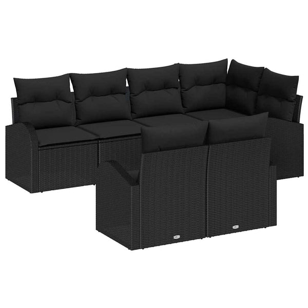 Tuin Sofa Set Met Kussen 7 Pcs Poly Riet