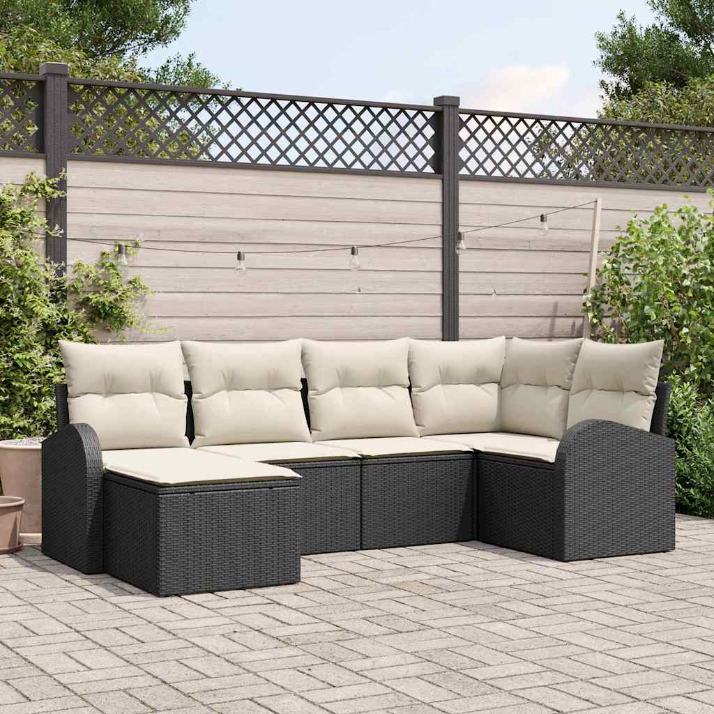 Tuin Sofa Set Met Kussen 6 Pcs Poly Riet