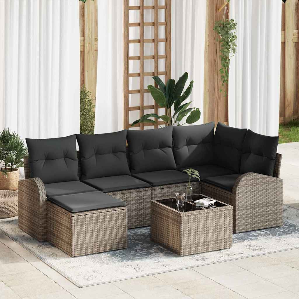 Tuin Sofa Set Met Kussen 6 Pcs Poly Riet