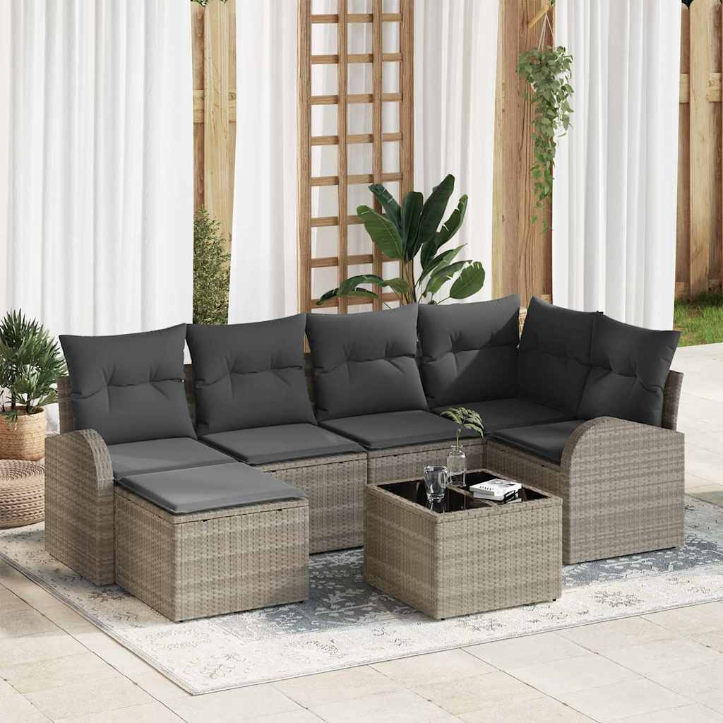 Tuin Sofa Set Met Kussen 6 Pcs Poly Riet
