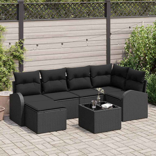 Tuin Sofa Set Met Kussen 6 Pcs Poly Riet