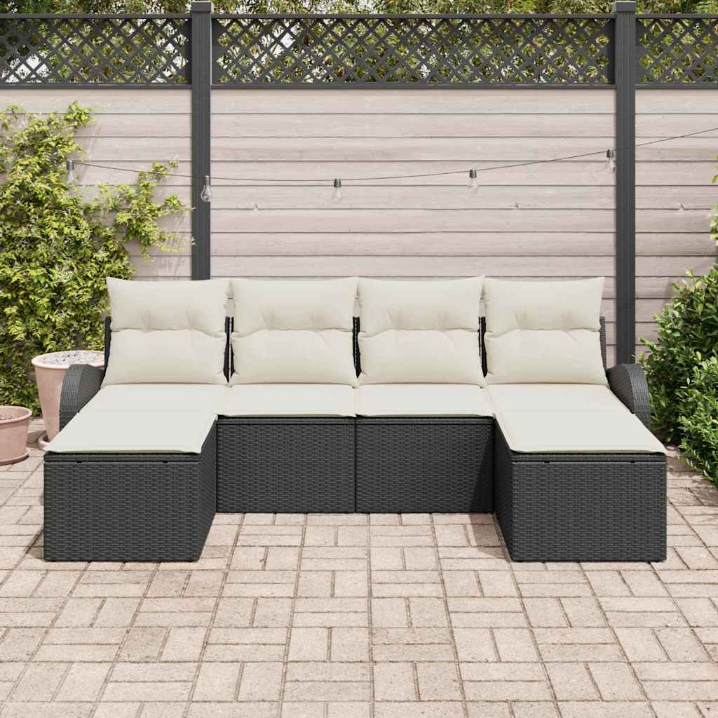Tuin Sofa Set Met Kussen 6 Pcs Poly Riet