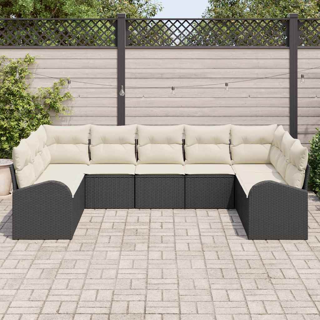 Tuin Sofa Set Met Kussen 9 Pcs Poly Riet
