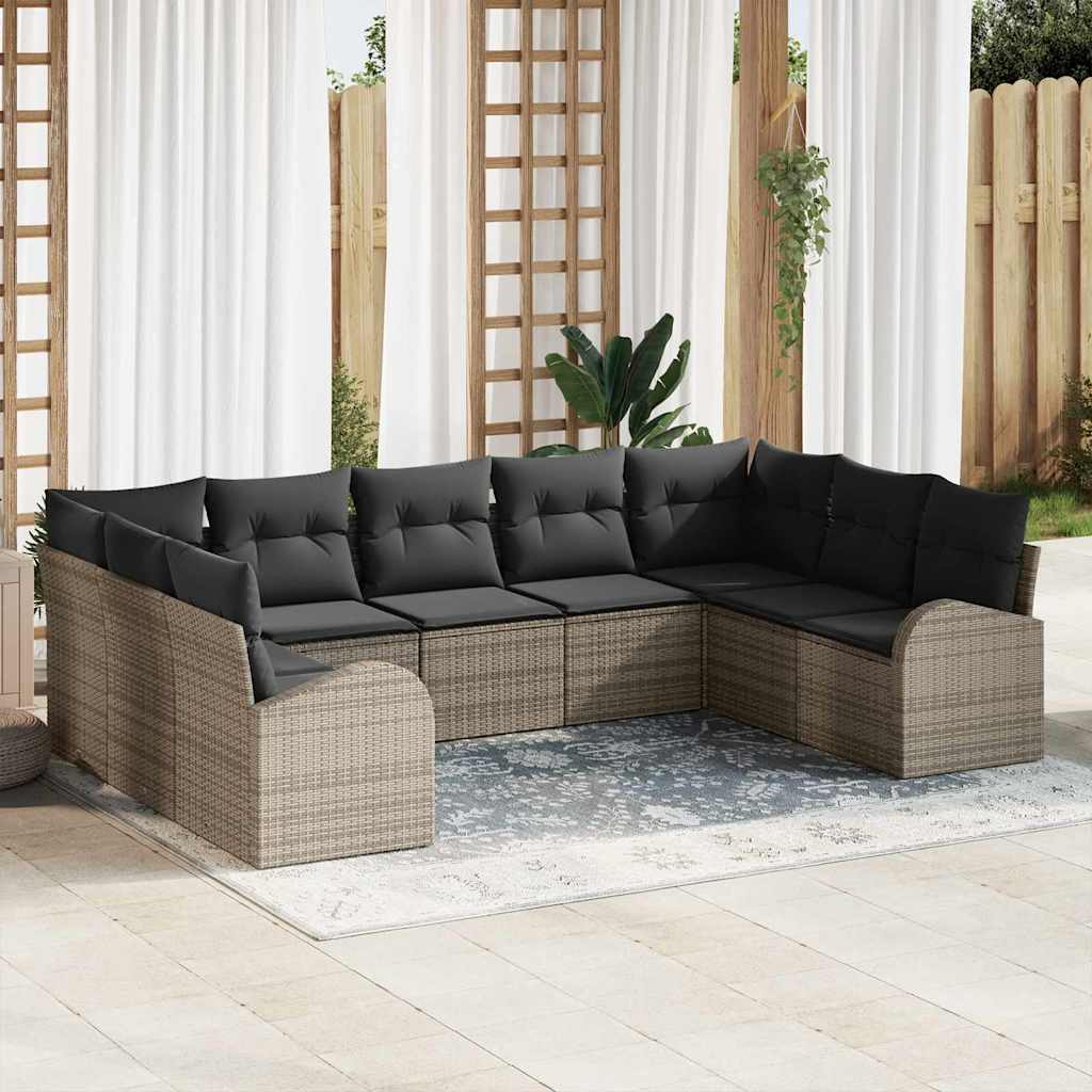Tuin Sofa Set Met Kussen 9 Pcs Poly Riet