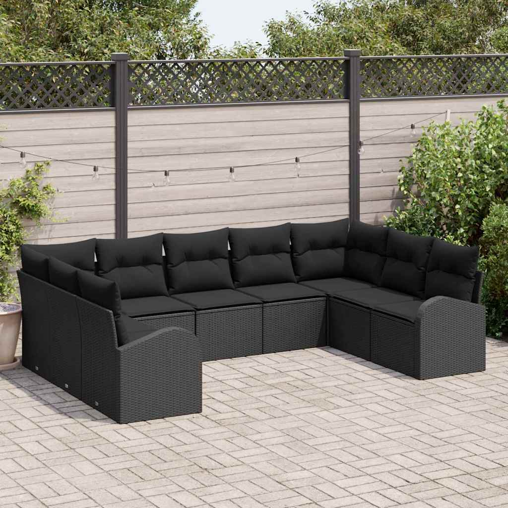 Tuin Sofa Set Met Kussen 9 Pcs Poly Riet
