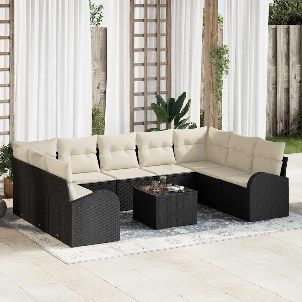 Tuin Sofa Set Met Kussen 9 Pcs Poly Riet