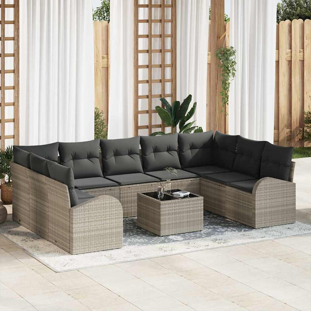 Tuin Sofa Set Met Kussen 9 Pcs Poly Riet