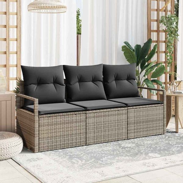 Tuin Sofa Set Met Kussen Met Opslag 3 Pcs En Crème