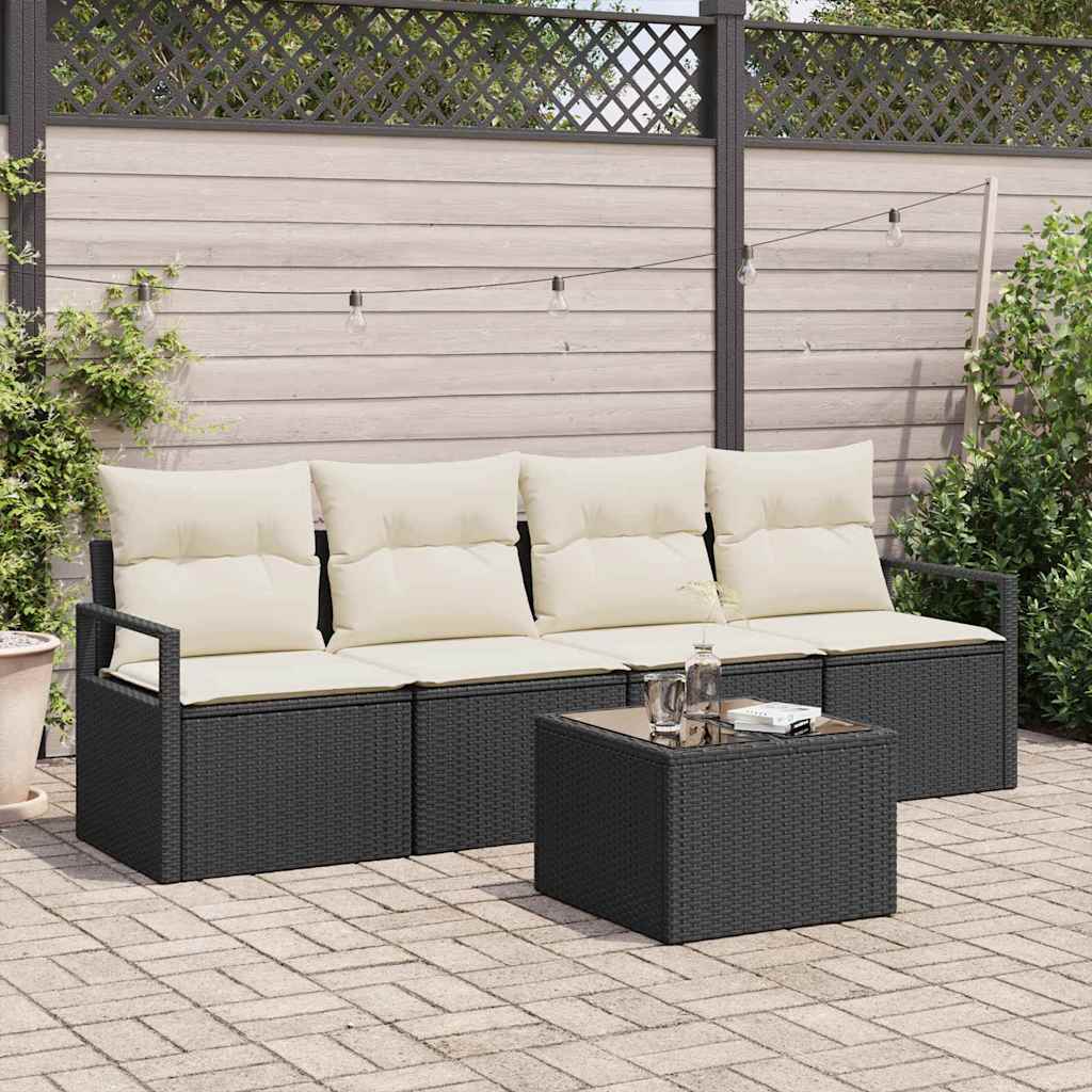 Tuin Sofa Set Met Kussen 5 Pcs En Crème 55 X 55 X 37 Cm