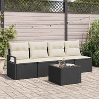 Tuin Sofa Set Met Kussen 5 Pcs En Crème 55 X 55 X 37 Cm