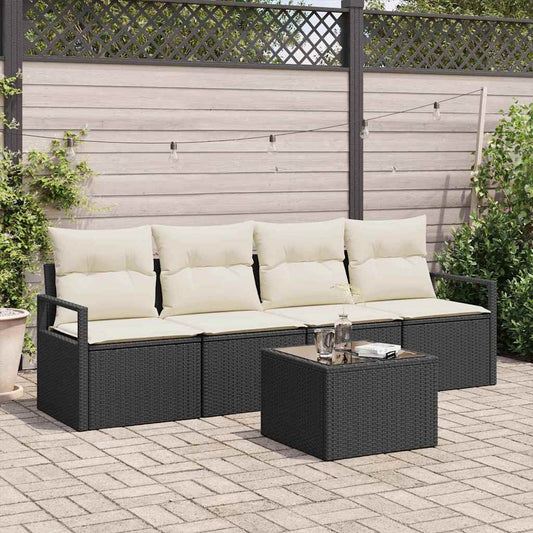 Tuin Sofa Set Met Kussen 5 Pcs En Crème 55 X 55 X 37 Cm