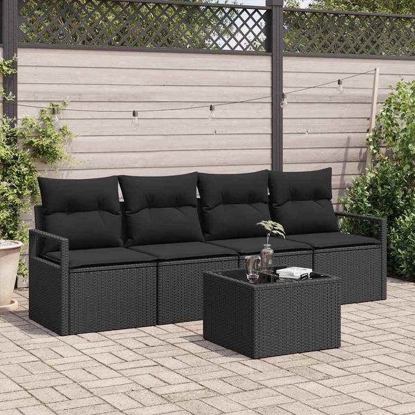 Tuin Sofa Set Met Kussen 5 Pcs En Crème 55 X 55 X 37 Cm