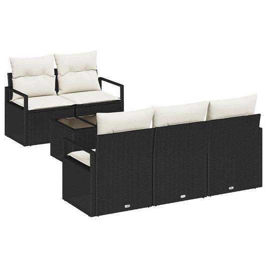 Tuin Sofa Set Met Kussen 6 Pcs En Crème 55 X 55 X 37 Cm