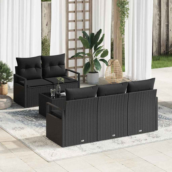Tuin Sofa Set Met Kussen 6 Pcs En Crème 55 X 55 X 37 Cm