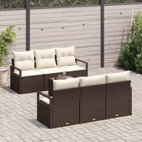 Tuin Sofa Set Met Kussen 7 Pcs En Crème 55 X 55 X 37 Cm