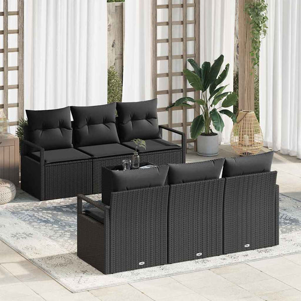 Tuin Sofa Set Met Kussen 7 Pcs En Crème 55 X 55 X 37 Cm
