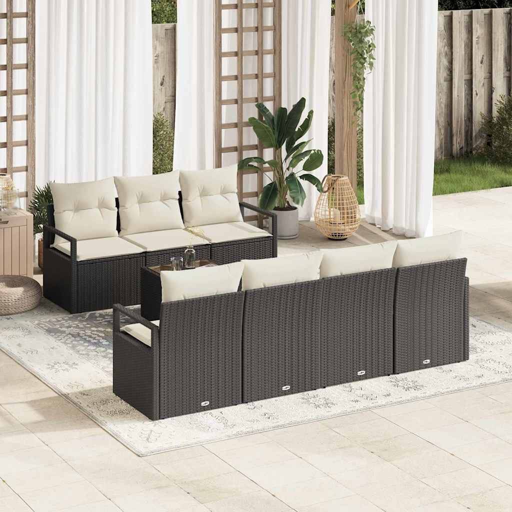Tuin Sofa Set Met Kussen 8 Pcs En Crème 55 X 55 X 37 Cm
