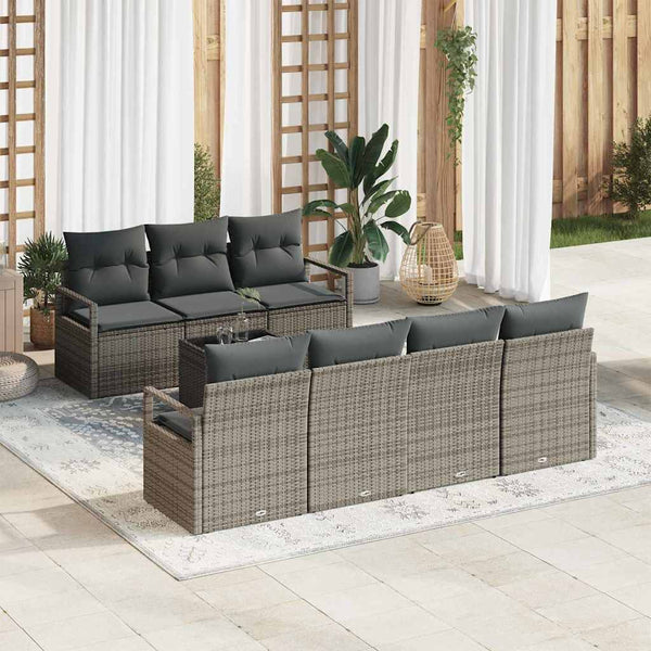 Tuin Sofa Set Met Kussen 8 Pcs En Crème 55 X 55 X 37 Cm