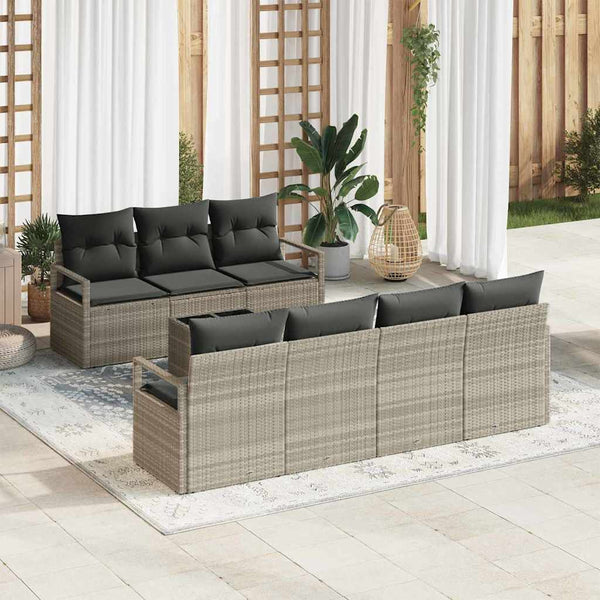 Tuin Sofa Set Met Kussen 8 Pcs En Crème 55 X 55 X 37 Cm