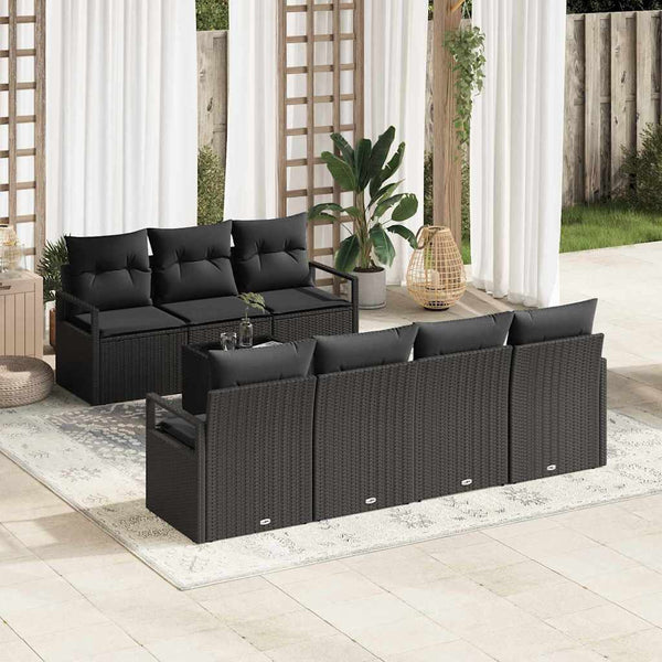 Tuin Sofa Set Met Kussen 8 Pcs En Crème 55 X 55 X 37 Cm