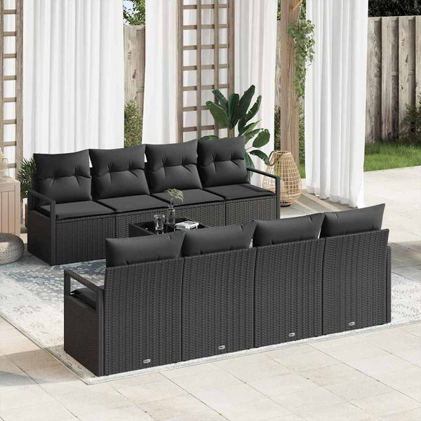Tuin Sofa Set Met Kussen 9 Pcs En Crème 55 X 55 X 37 Cm