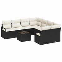 Tuin Sofa Set Met Kussen 9 Pcs En Crème 55 X 55 X 37 Cm