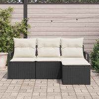 Tuin Sofa Set Met Kussen Met Opslag 4 Pcs En Crème