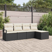 Tuin Sofa Set Met Kussen Met Opslag 5 Pcs En Crème