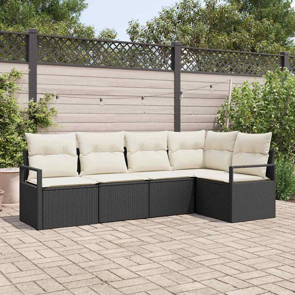 Tuin Sofa Set Met Kussen Met Opslag 5 Pcs En Crème