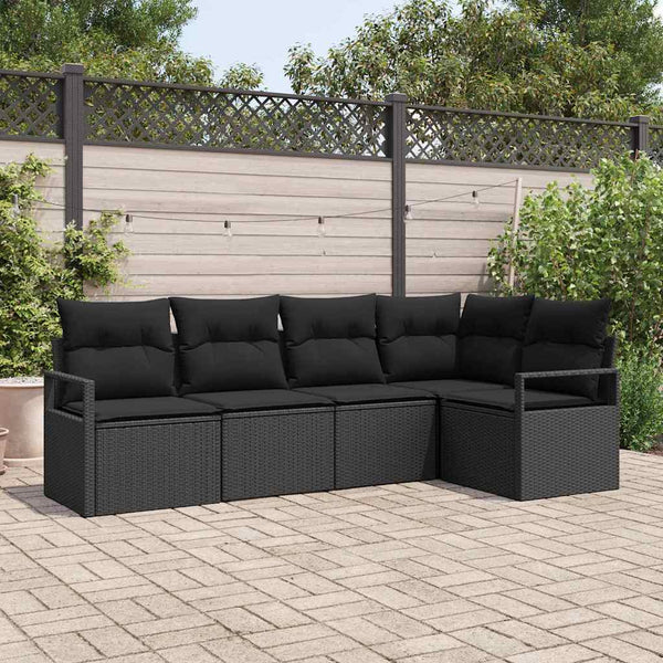 Tuin Sofa Set Met Kussen Met Opslag 5 Pcs En Crème