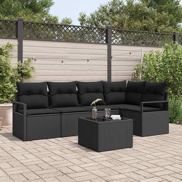 Tuin Sofa Set Met Kussen Met Opslag 5 Pcs En Crème