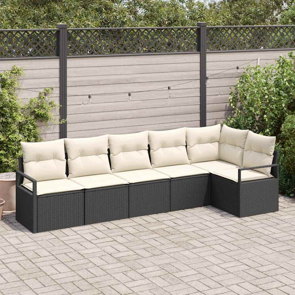 Tuin Sofa Set Met Kussen Met Opslag 6 Pcs En Crème
