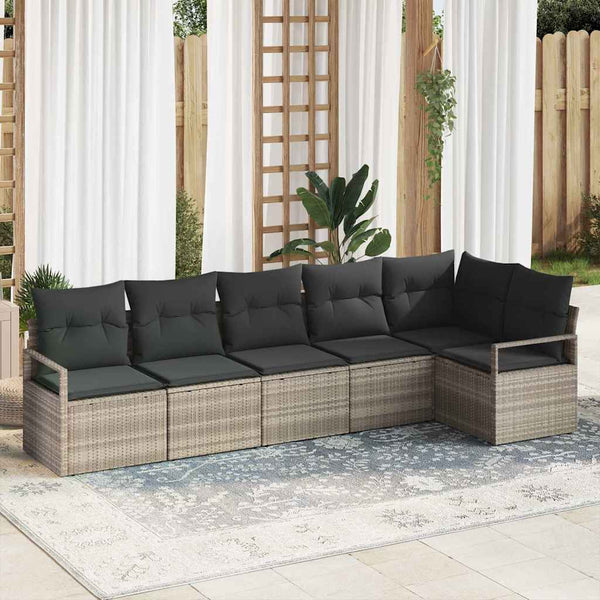 Tuin Sofa Set Met Kussen Met Opslag 6 Pcs En Crème