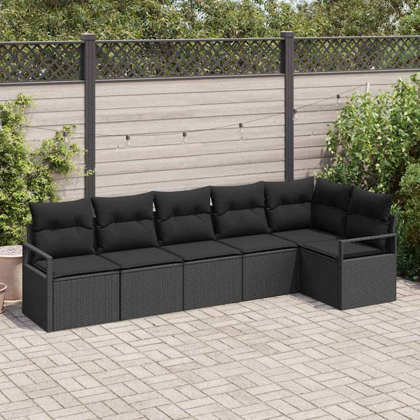 Tuin Sofa Set Met Kussen Met Opslag 6 Pcs En Crème