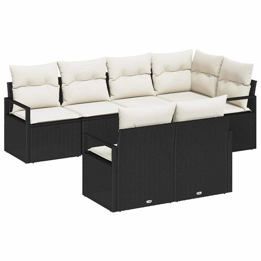 Tuin Sofa Set Met Kussen Met Opslag 7 Pcs En Crème
