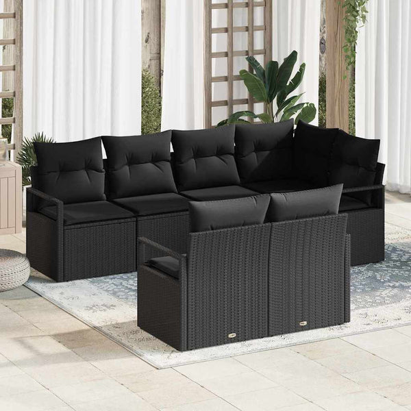 Tuin Sofa Set Met Kussen Met Opslag 7 Pcs En Crème