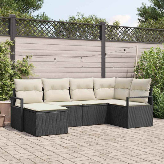 Tuin Sofa Set Met Kussen Met Opslag 6 Pcs En Crème