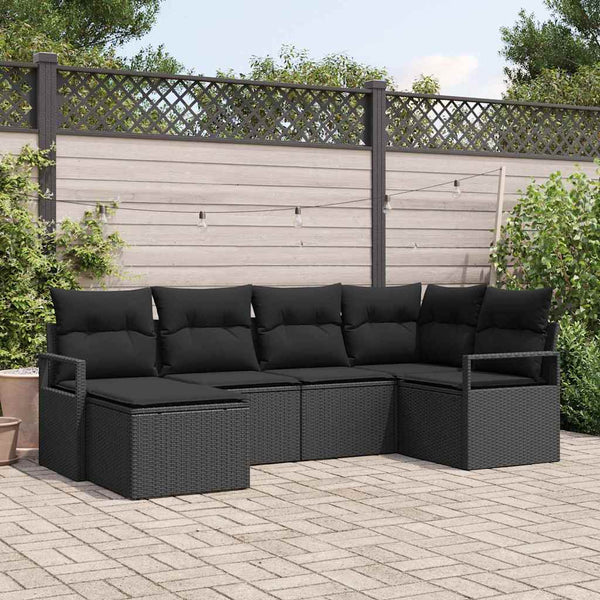 Tuin Sofa Set Met Kussen Met Opslag 6 Pcs En Crème