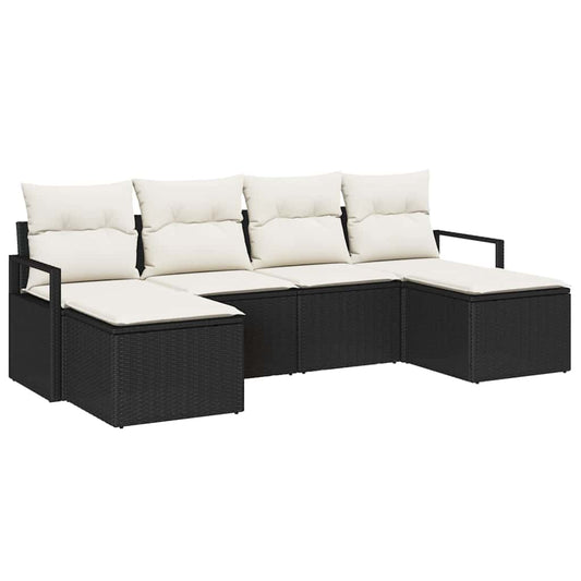 Tuin Sofa Set Met Kussen Met Opslag 6 Pcs En Crème