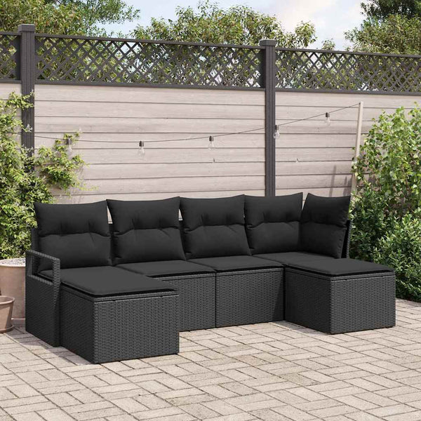 Tuin Sofa Set Met Kussen Met Opslag 6 Pcs En Crème