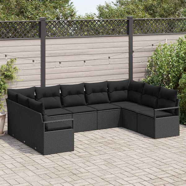 Tuin Sofa Set Met Kussen Met Opslag 9 Pcs En Crème