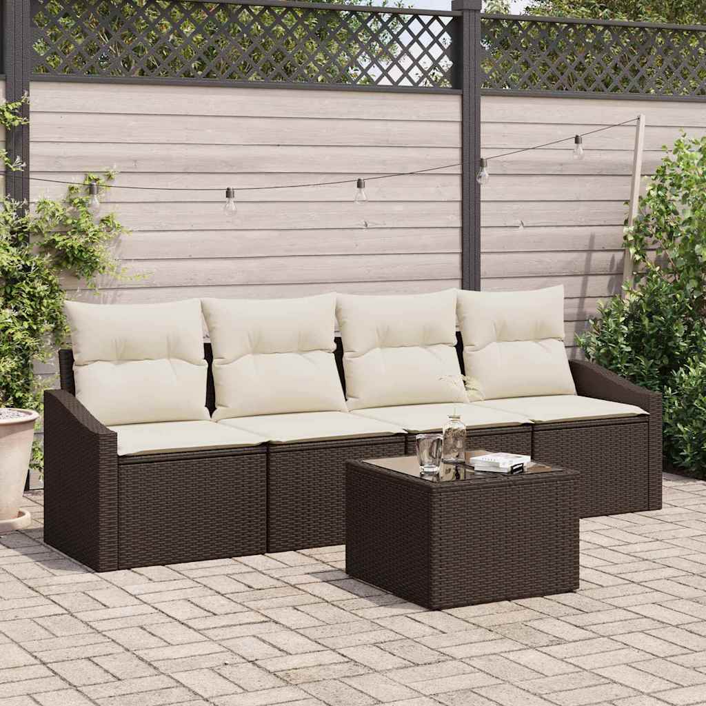 Tuin Sofa Set 5 Pcs Licht Grijs En Donker Grijs 55 X 55 X 37 Cm