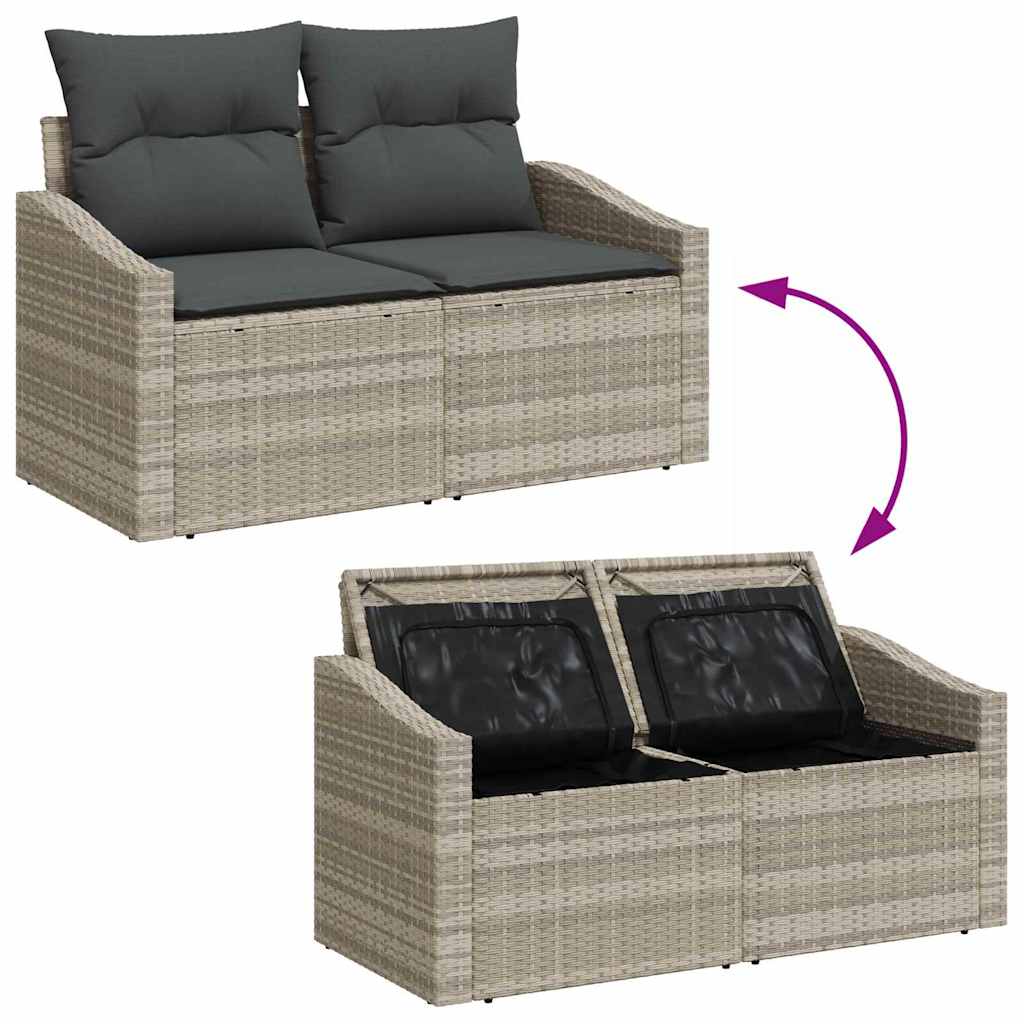 Tuin Sofa Set 5 Pcs Licht Grijs En Donker Grijs 55 X 55 X 37 Cm