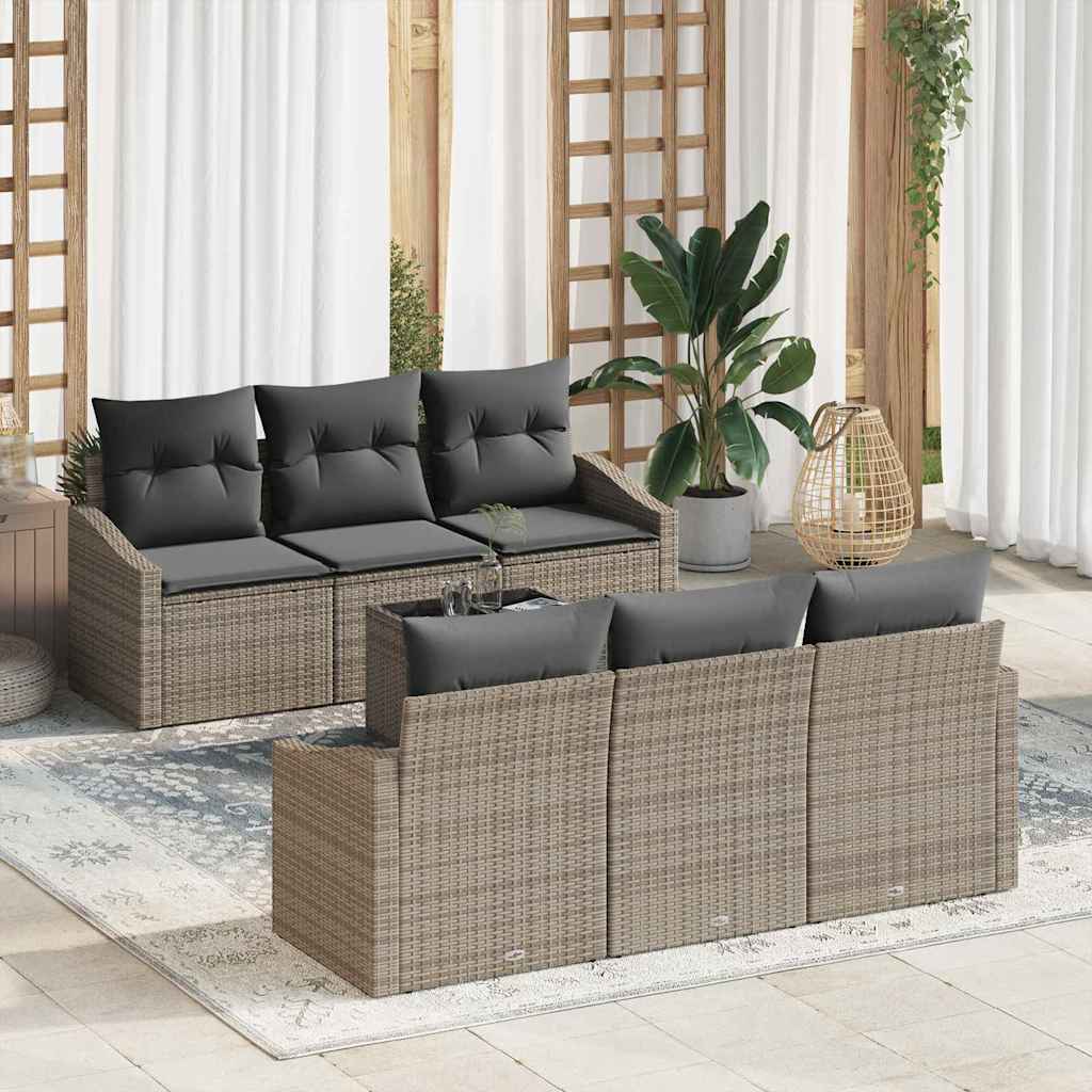 Tuin Sofa Set Met Kussen 7 Pcs En Crème 55 X 55 X 37 Cm