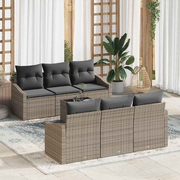 Tuin Sofa Set Met Kussen 7 Pcs En Crème 55 X 55 X 37 Cm