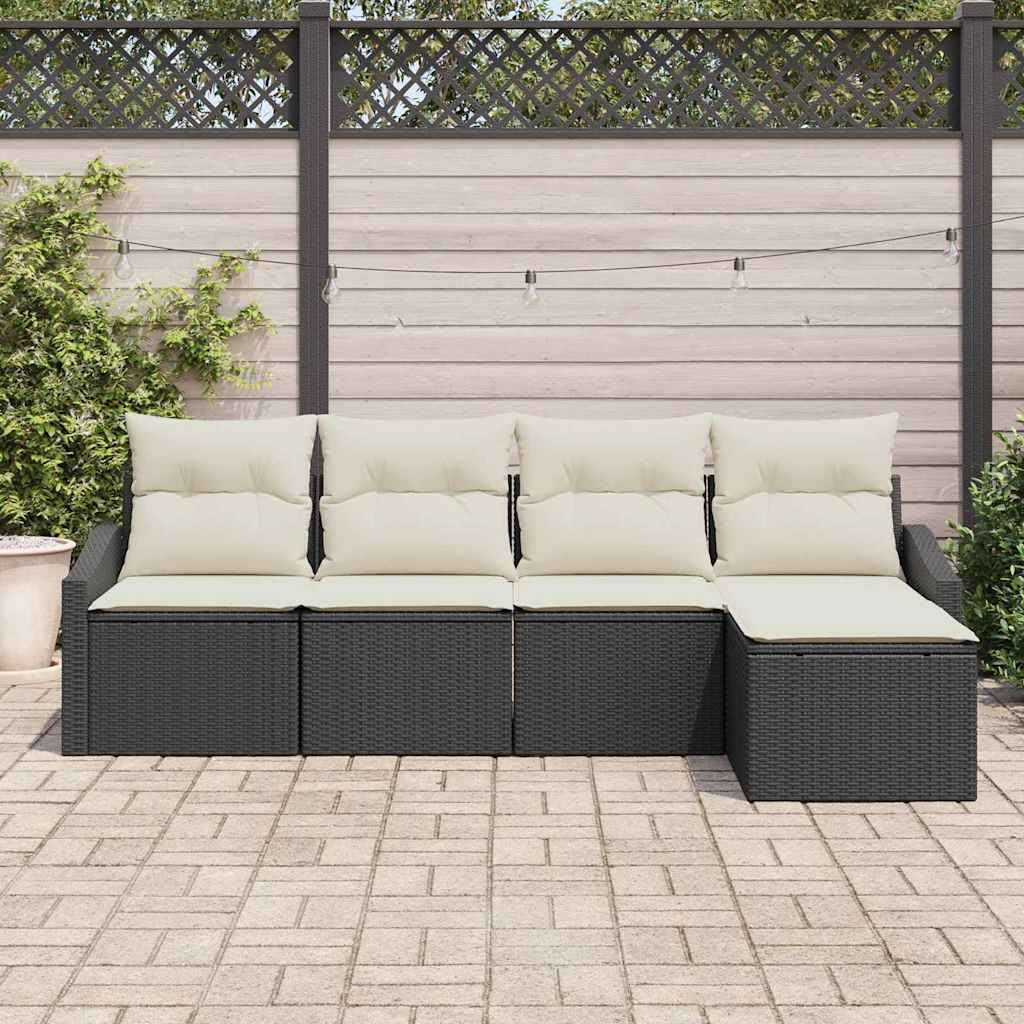 Tuin Eetset Met Kussen Met Opslag 5 Pcs En Crème