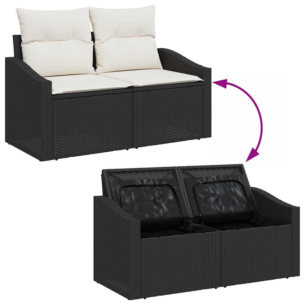 Tuin Eetset Met Kussen Met Opslag 5 Pcs En Crème