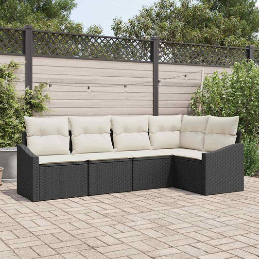 Tuin Eetset Met Kussen Met Opslag 5 Pcs En Crème