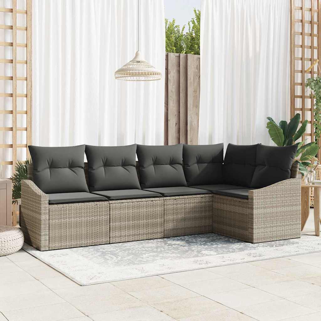 Tuin Eetset Met Kussen Met Opslag 5 Pcs En Crème