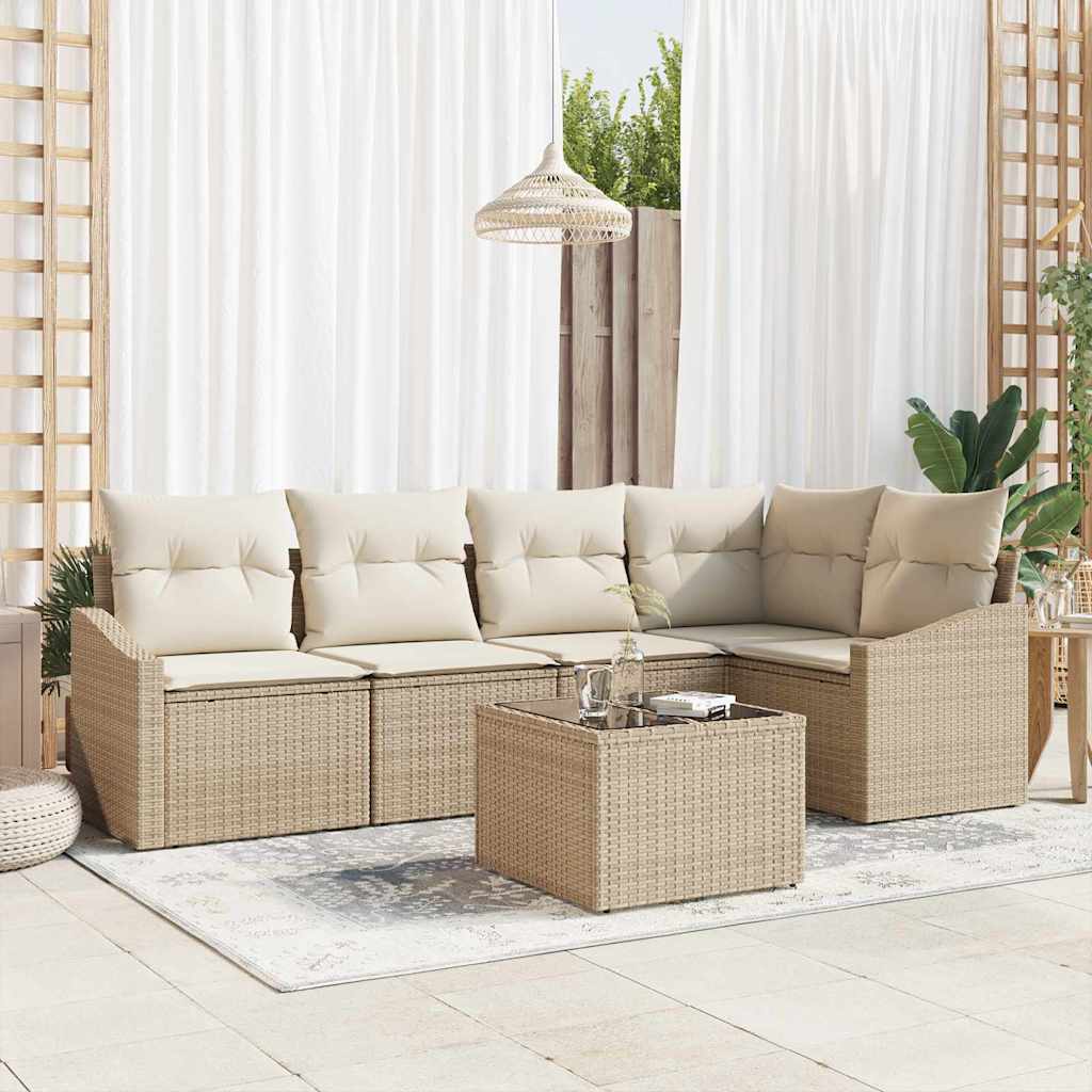 Tuin Eetset Met Kussen Met Opslag 5 Pcs En Crème